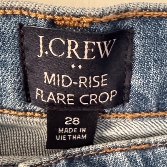 J. Crew Women's Flare Crop Leg Blue Jeans 28 - Picture 3 of 14
